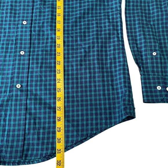 Southern Tide Men's Size Large Long Sleeve Button-Down Plaid Shirt Blue Green - Picture 4 of 5